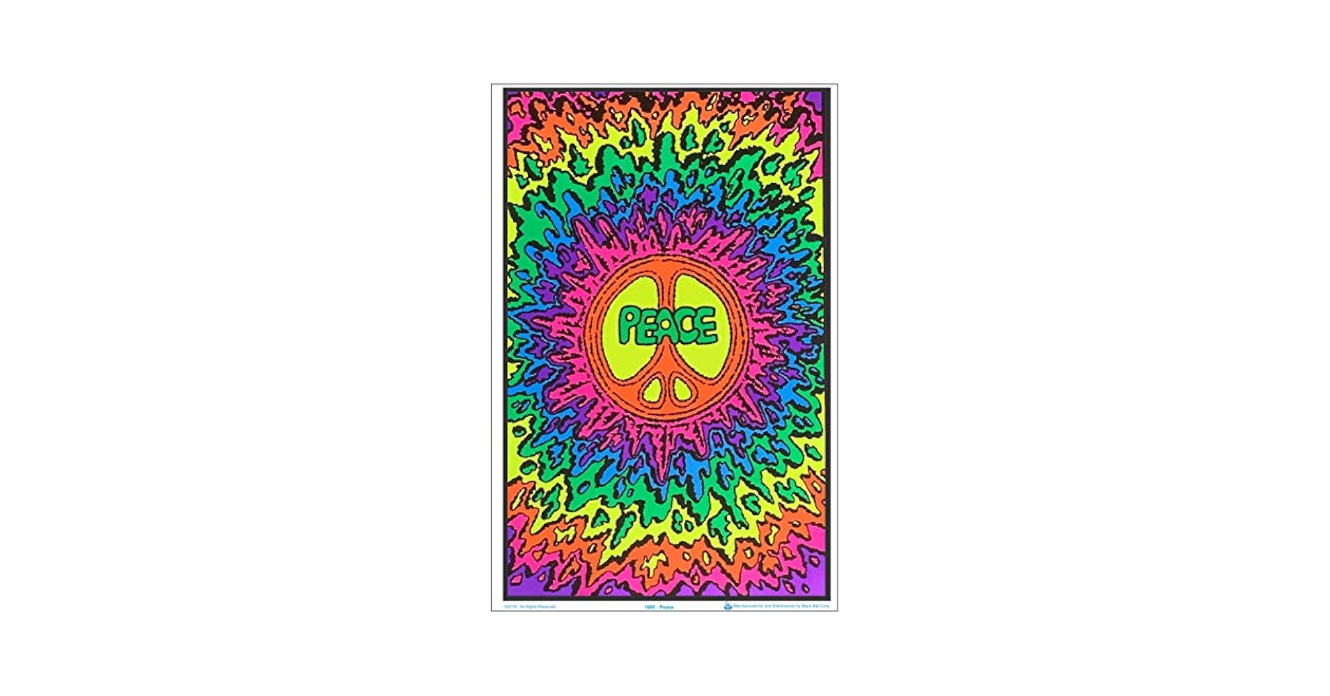 Amazon.com: Psychedelic Peace - Flocked - Blacklight Poster