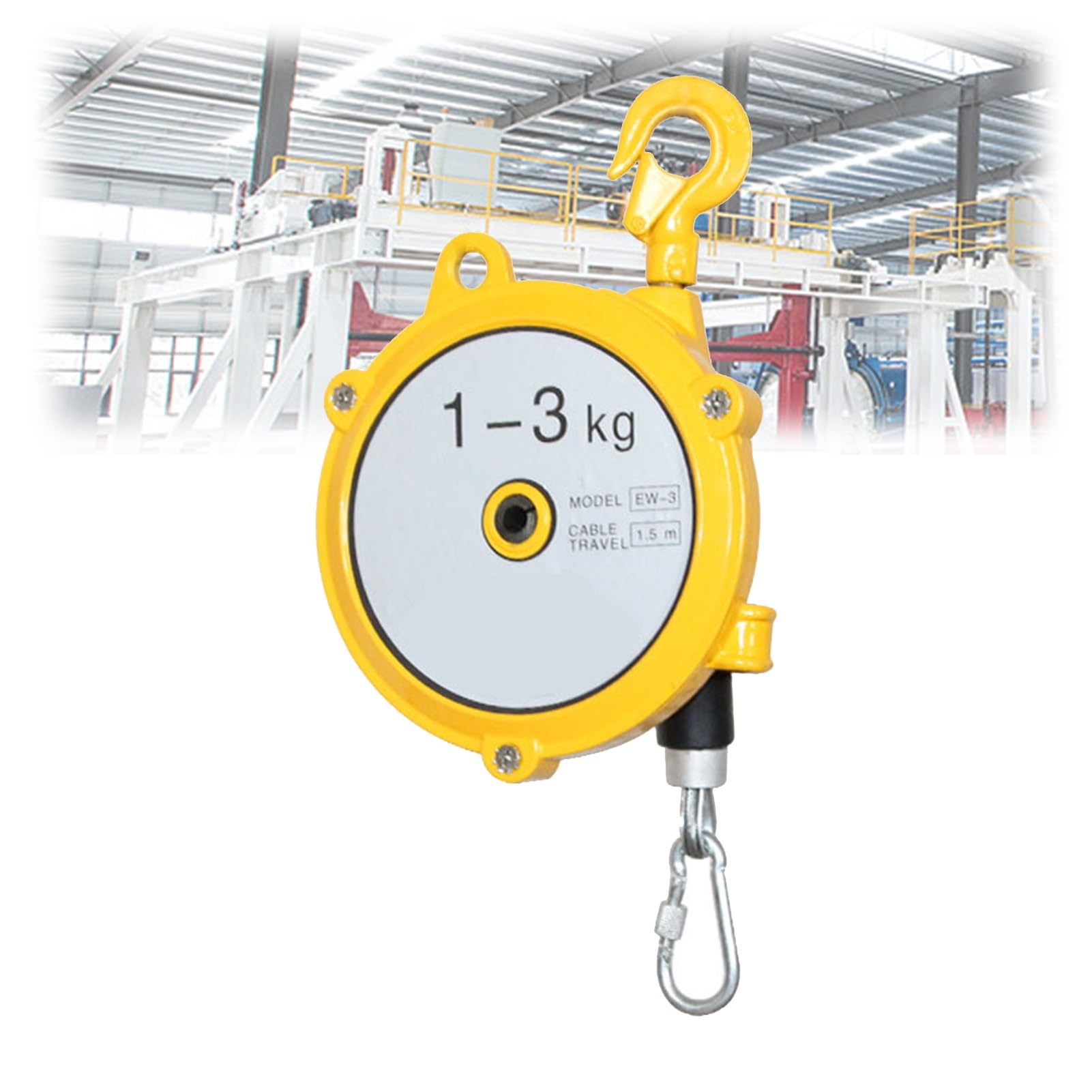 1pc Retractable Spring Balancer - Heavy Duty Tool Balancer with Hook and Wire Rope for Efficient Work and Reduced Fatigue(1-3kg)
