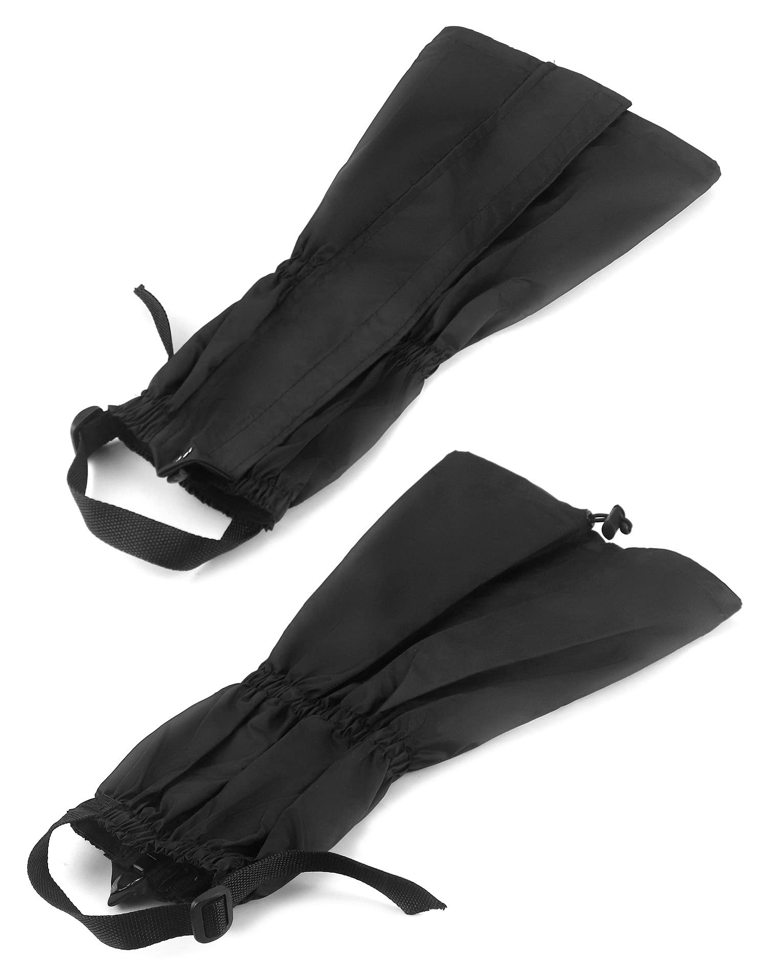 QWORK® Ghette per Esterni Regolabile Impermeabili Traspiranti Protezione per Le Gambe Ghetta Stivali da Neve Legging Ghette per Escursioni all'aperto Sci Arrampicata (Nero)