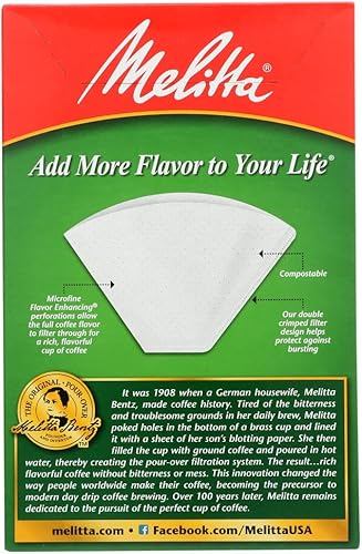 Miniatura 3 de Melitta Filtros de café en forma de cono, blanco, n.º 4, 100 unidades (paquete de 4) Melitta