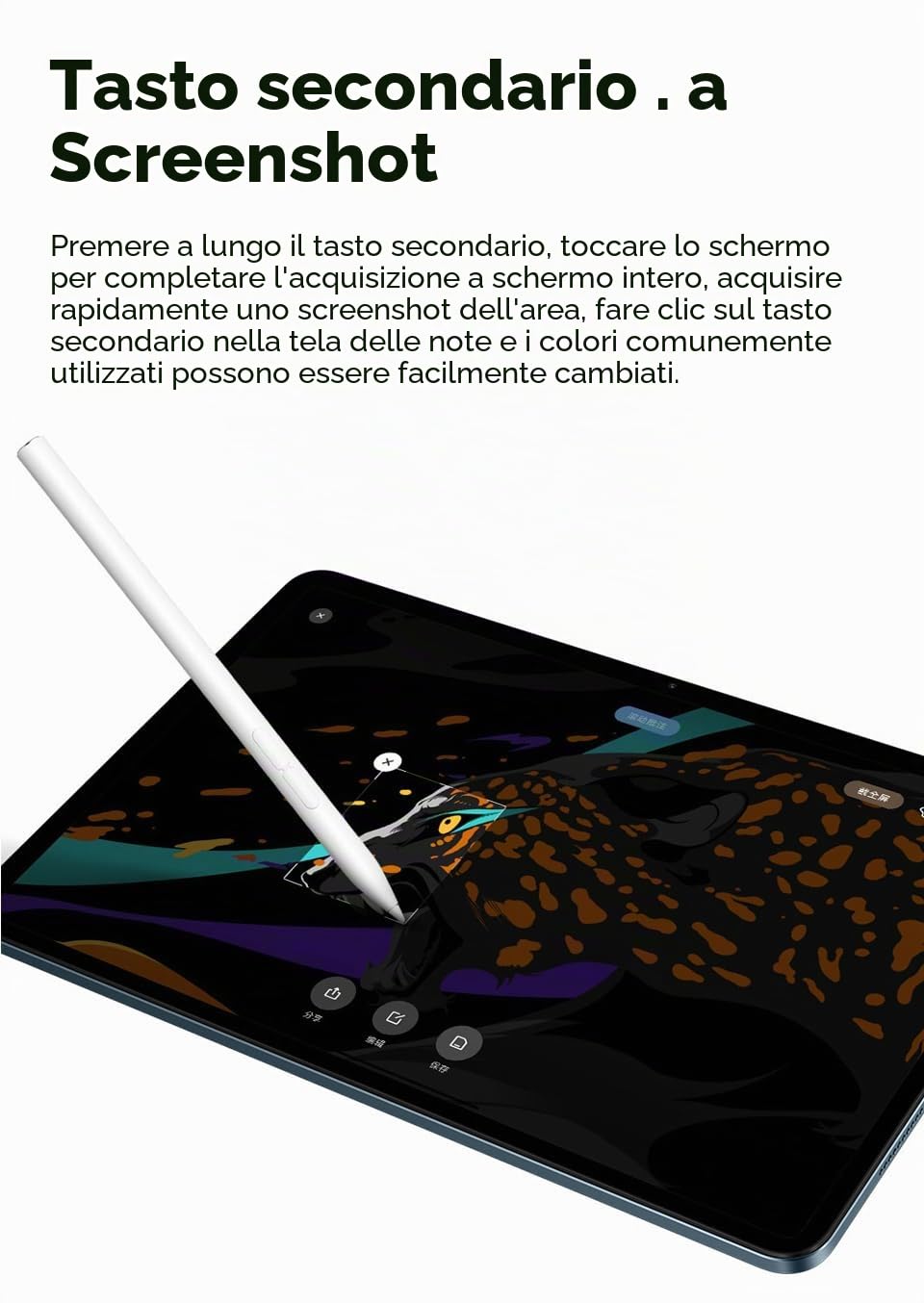 Xiaomi Penna stilo di seconda generazione per Xiaomi Mi Pad 6/6 Pro Pad 5/5 Pro, a bassa latenza, scrittura