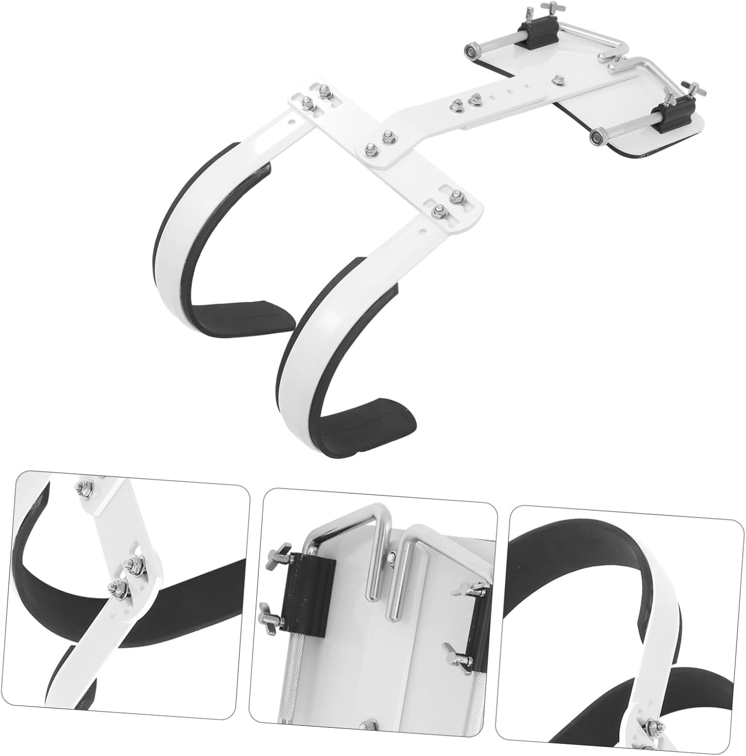 Abaodam Adjustable Snare Drum Shoulder Strap Carrier Back Frame for Marching Percussion Lightweight and Durable Snare Drum Accessories White