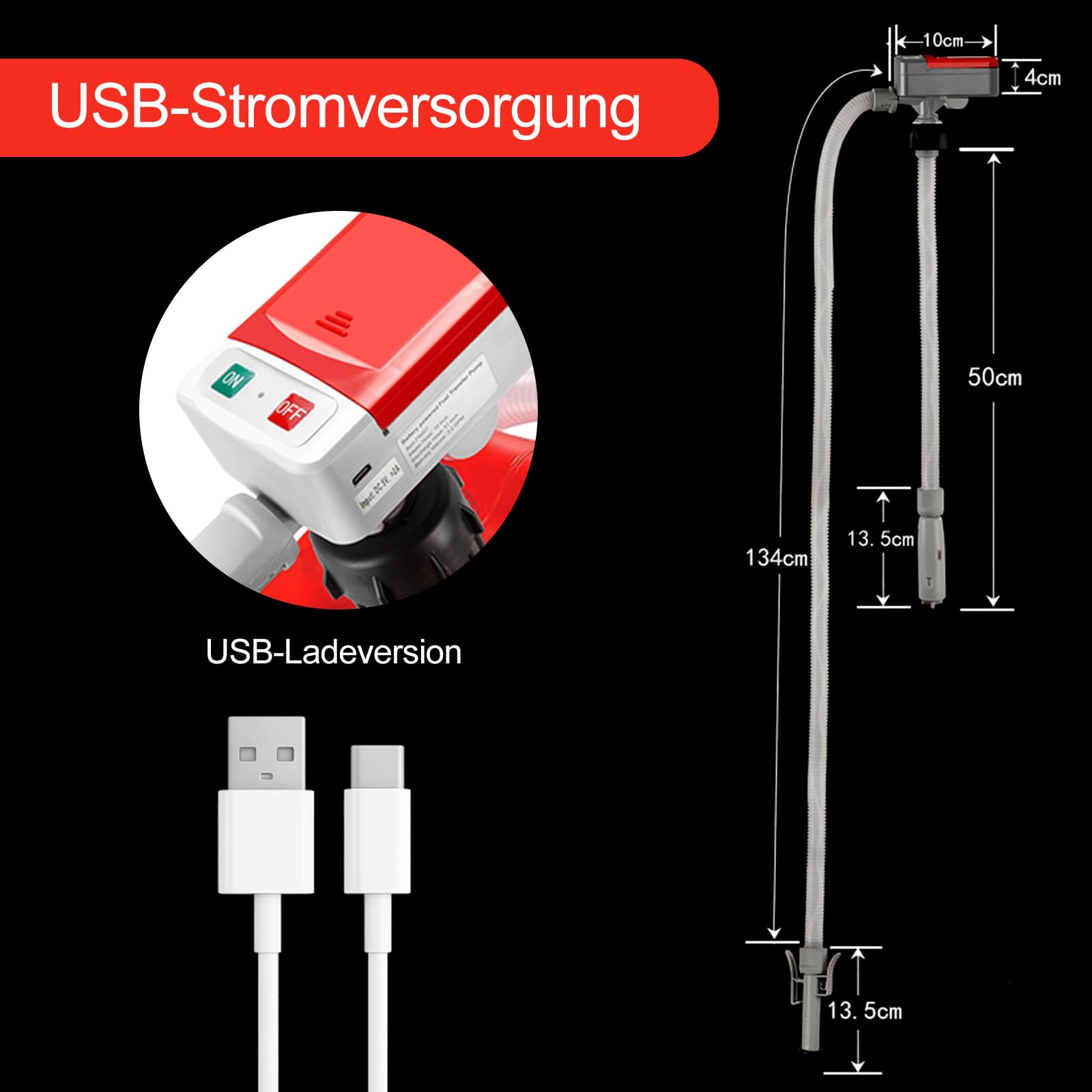 Bomba eléctrica de gasolina para bidón USB recargable, parada automática, bomba de combustible, bomba de extracción de aceite para gasolina, diésel y aceite, bomba de transferencia de combustible