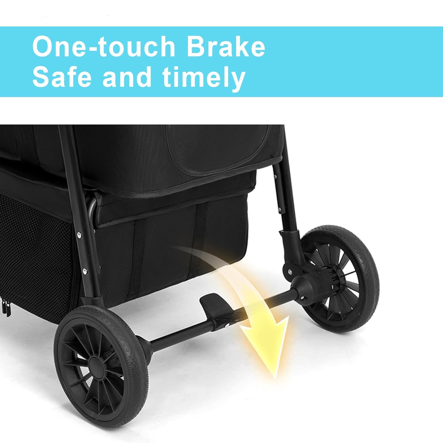 Medium Pet Stroller for Small & Medium Dogs, Double Dog Stroller for 2 Dogs, 44 Lbs Capacity Lightweight Integrated Design, Easy Setup Durable Pet Cart with Safe & Comfort Travel