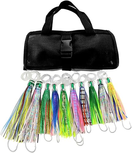 Miniatura 8 de OCEAN CAT Señuelo de pesca para agua salada para marlín, atún, mahi, dorado, peto y guaju con bolsa de malla incluida, señuelos para pesca de gran 6