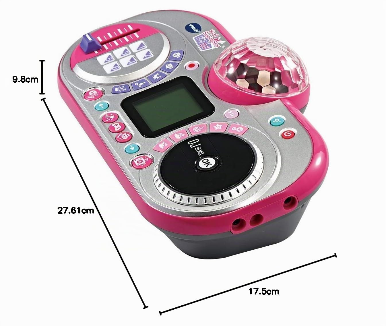 VTech Kidi Super Star DJ Kinder DJ Spielzeug Mikrofon Spielzeug mit eingebauten Liedern und Soundeffekten Mikrofon und verstellbarem Ständer Karaoke Spielzeug Geschenk für 6 7 8 9+ Jahre Englische