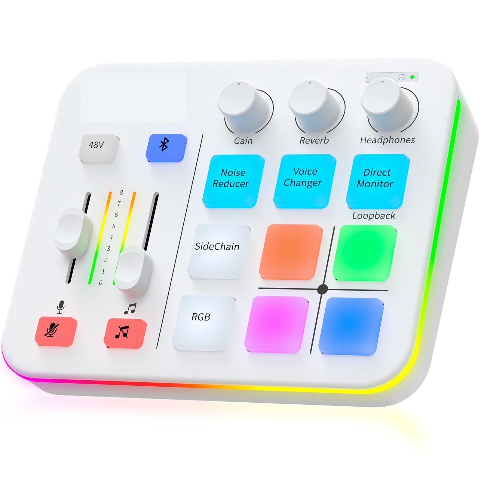 Mikser dźwięku, Mikser audio do gier, strumieniowe przesyłanie 4-kanałowych niestandardowych efektów dźwiękowych RGB