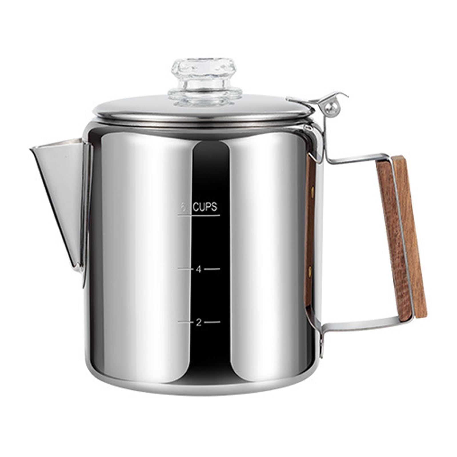 JSGHGDF Portable Stainless Steel Coffee Pots Camping Percolator for Hiking and Backpacking Trips with Compact Design Camping Coffee Maker