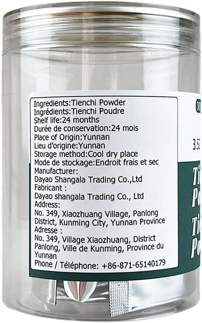 Tienchi Powder 100g*2 Bottle Pseudoginseng Notoginseng Sanqi Powder Tienchi Ginseng Powder 3.52oz×2 Bottle - Image 6