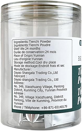 Miniatura 6 de Tienchi Polvo 3.53 oz* 2 Botella Pseudoginseng Notoginseng Sanqi Polvo Tienchi Ginseng Polvo 3.52oz×2 Botella