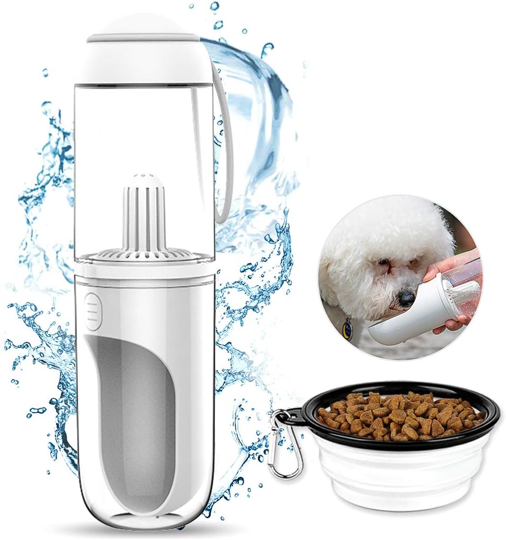 COOYOO Dog Water Bottle Dog Bowls for Traveling Pet Food Container 2-in-1 with Collapsible Dog Bowls, Outdoor Dog Water Bottles for…