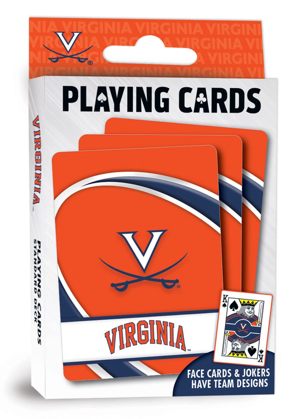 MasterPieces Family Games - NCAA Virginia Cavaliers Playing Cards - Officially Licensed Playing Card Deck for Adults, Kids, and Family