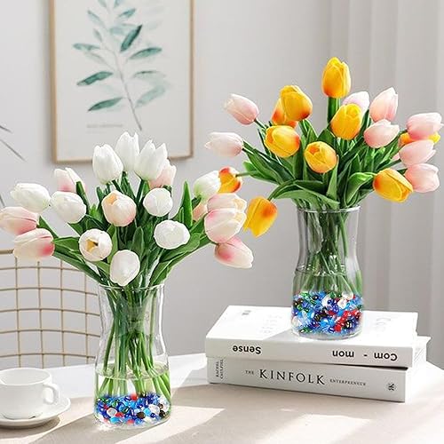 Miniatura 4 de HappyFiller Piedras de cristal de mar para acuario de colores, piedras de grava, piedras para pecera, rellenos de jarrones para el hogar, plantas