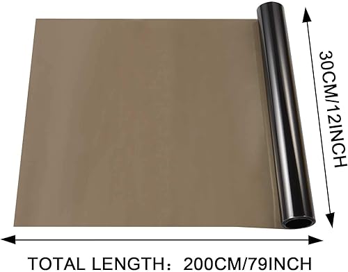 Miniatura 2 de TOMALL Película de vinilo negro claro de 78.7 x 12 pulgadas para faros delanteros de automóvil, luces antiniebla, calcomanías autoadhesivas para