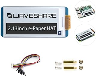 Waveshare 2.13 inch e-Paper Display Hat 250x122 Resolution E-Ink Screen LCD Module SPI Interface with Embedded Controller for Raspberry Pi 2B 3B Zero Zero W