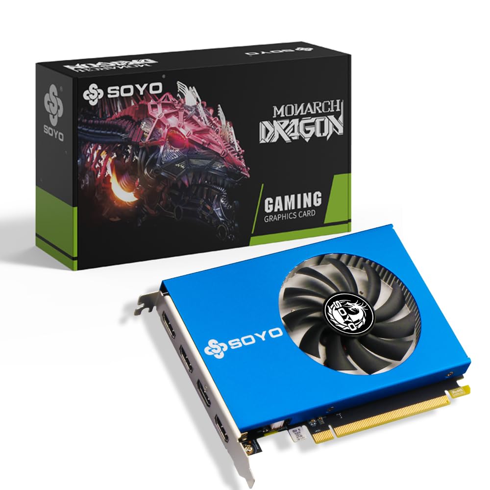 SOYO AMD Radeon RX 550 4GB GDDR5 Graphics Card, 4xHDMI, Support 4K Display