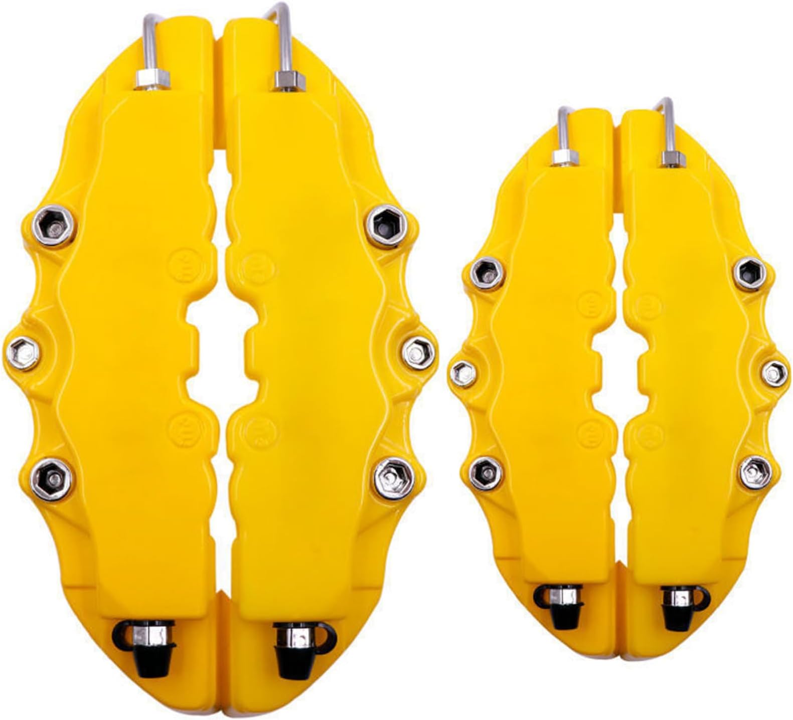 Brake Caliper Covers, 4pcs Heat-Resistant ABS Caliper Covers Set for Enhanced Wheel Look, Fits Small & Medium Size, Yellow Cover Brake