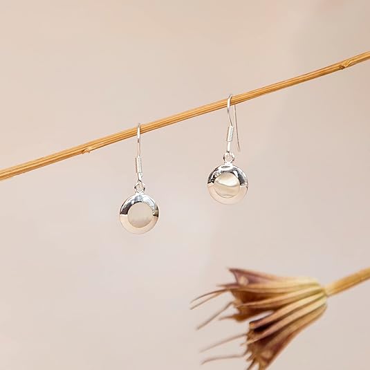 Tuscany Silver Orecchini pendenti con perla rosa e cristallo 10 x 69 mm in argento sterling per donna