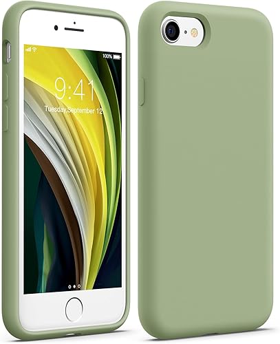AOTESIER - Funda compatible con iPhone SE 20222020 y iPhone 78 de 4.7 pulgadas, goma de silicona líquida suave de alta calidad con tacto sedoso,