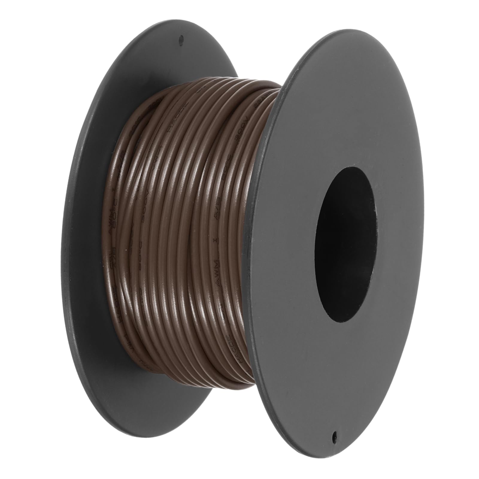 MECCANIXITY 22AWG Stranded PVC Hookup Wire 15M/49ft Brown, Electrical UL1007 Spool Tinned Copper Wire for Internal Connecting, Marine