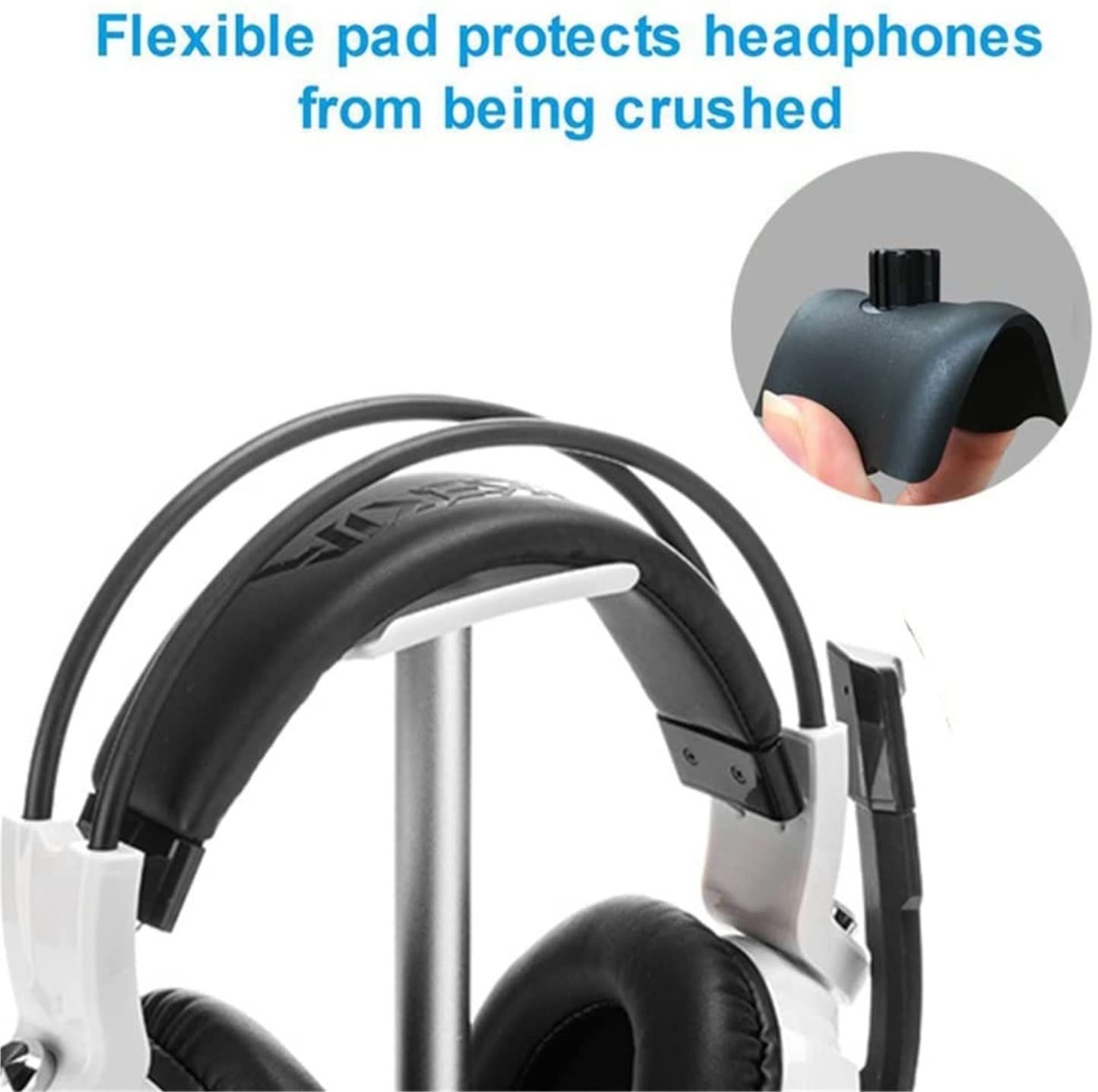 Soporte para portátil, Soporte Creativo for Auriculares, Mesa clásica for, Barra de Soporte Aluminio, Ahorra Espacio(Black)