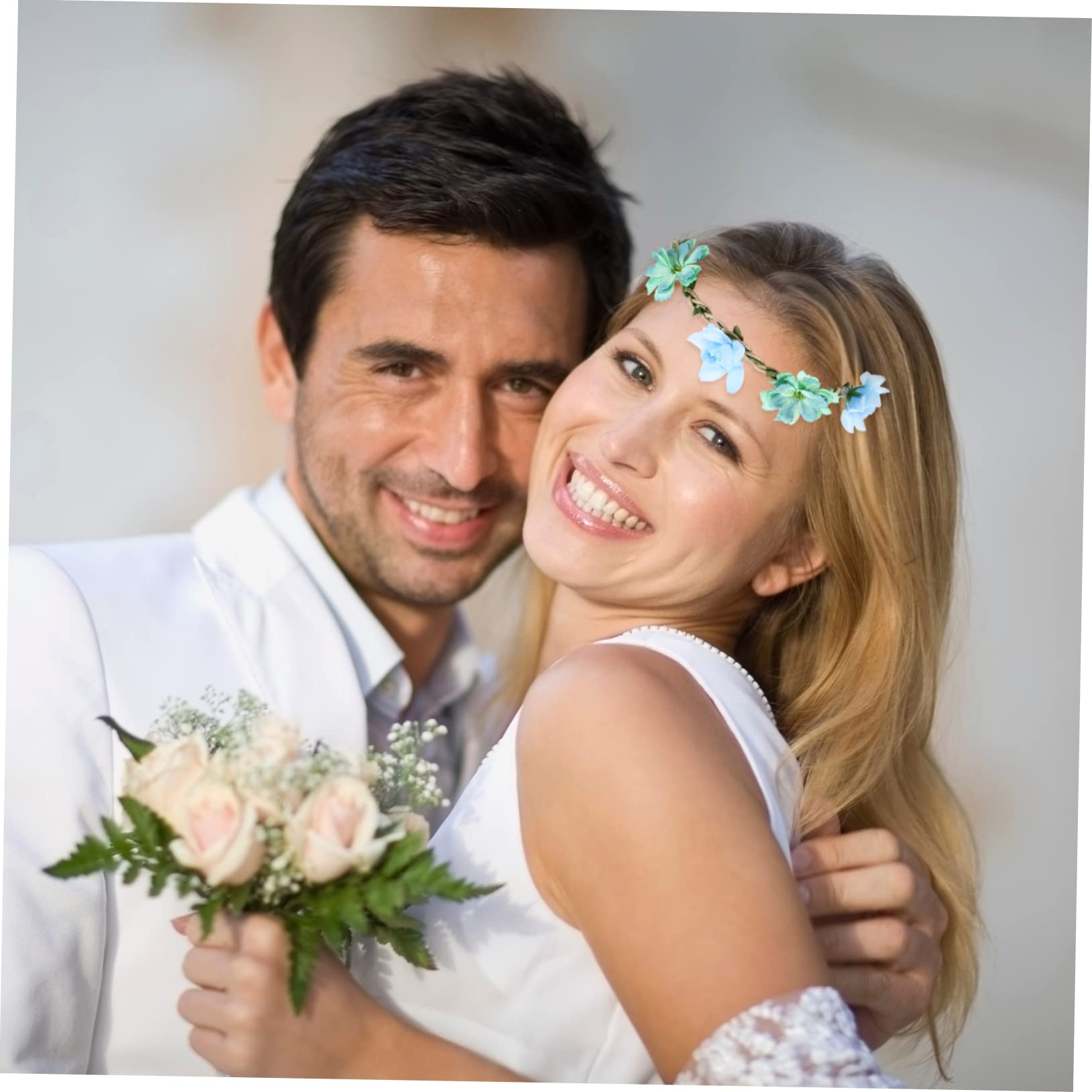 18stücke Teiliges Braut Blumenkranz Haarschmuck Für Hochzeiten Fotografie Und Festivals Elastisches Leichtes Design Mit Lebensechten Farben Und Hautfreundlichen Materialien