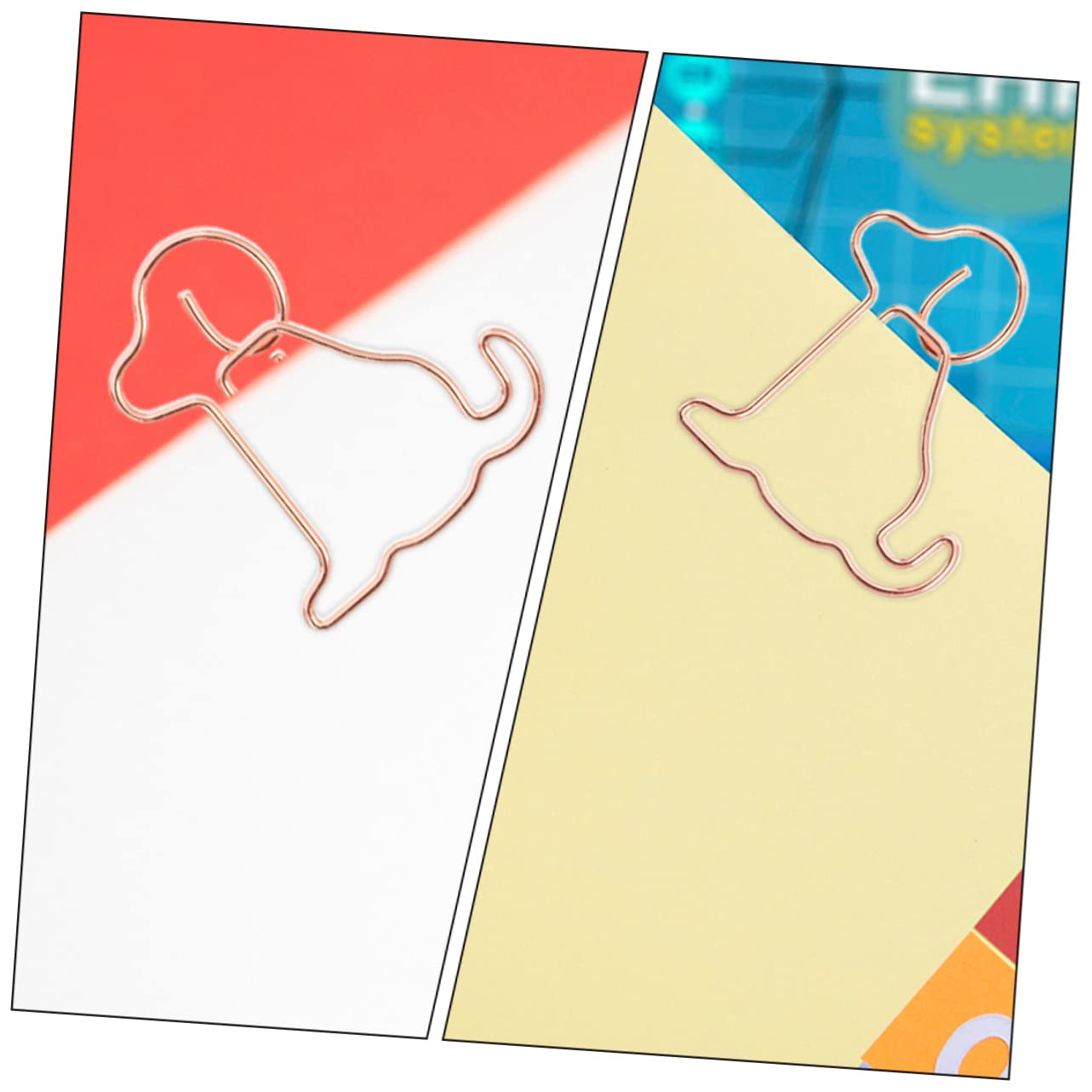 DOITOOL 3 Sätze Rose Gold Welpenpapierklammer Süße Büroklammern Papierklemmen Büroklammer Befestigen Cartoon-büroklammer Papierclips Büroklammern Süß Roségold Metall 50 Stück * 3