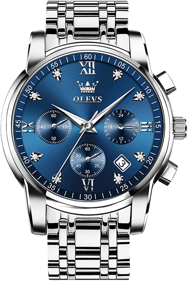 OLEVS Men's Stainless Steel Chronograph Watch