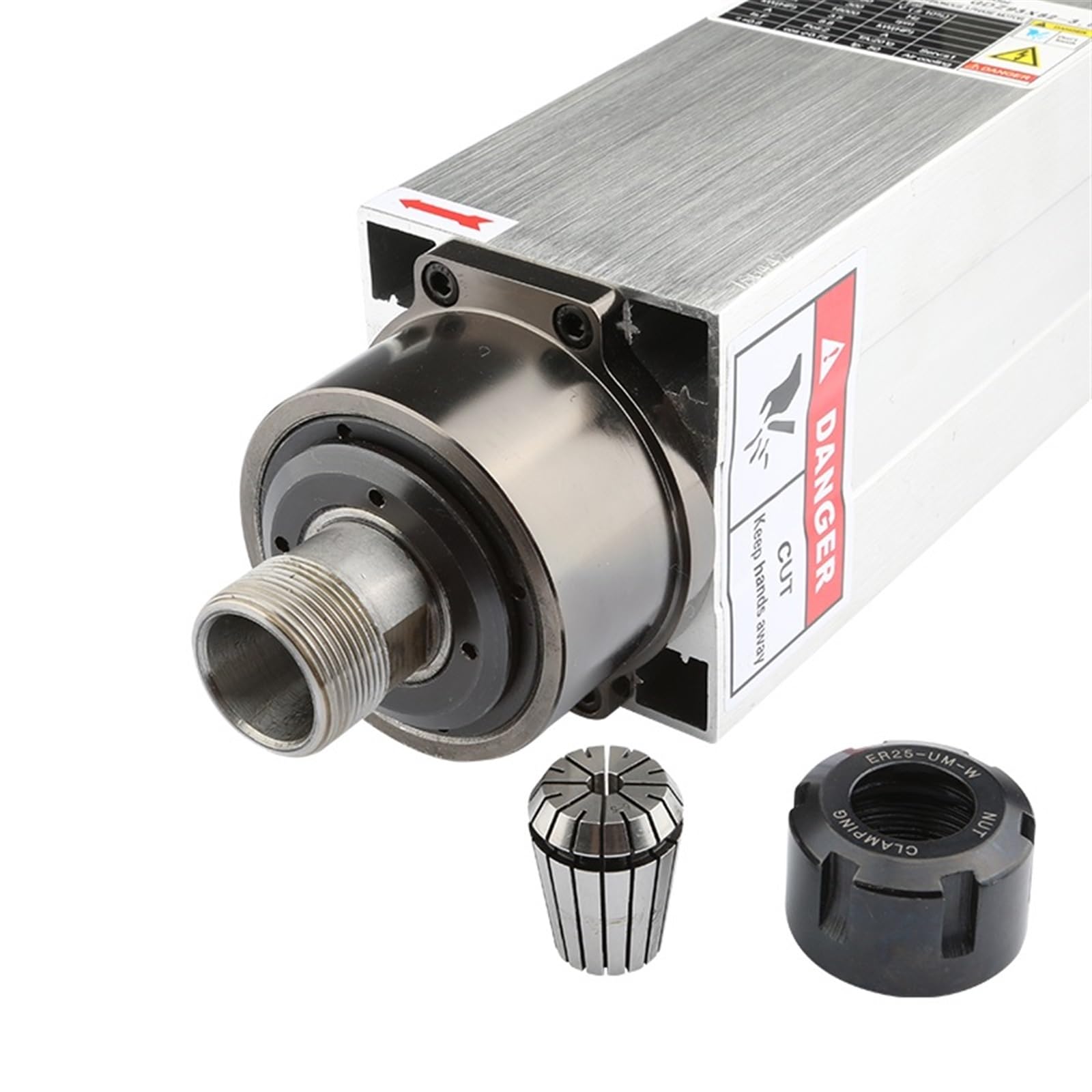 Spindle motor Spindle Motor 3.5kw ER25 Square Air Cooled Spindle Motor 220V 380V Milling Spindle 4pcs Bearings For Router(3.5kw 380V)