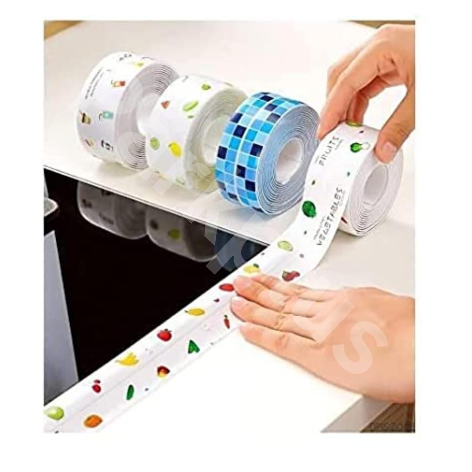 Parkplus Waterproof Tape for Kitchen Sink Oil Proof Caulk Kitchen Sink Tape Waterproof for Corner Caulk Self Adhesive Sealing Tape Gap Sealer for Platform Bathroom 3.2m*3.8cm (Multi Print) (Pack Of 1) (B0D2R9ZPB2) Amazon Price History, Amazon Price Tracker