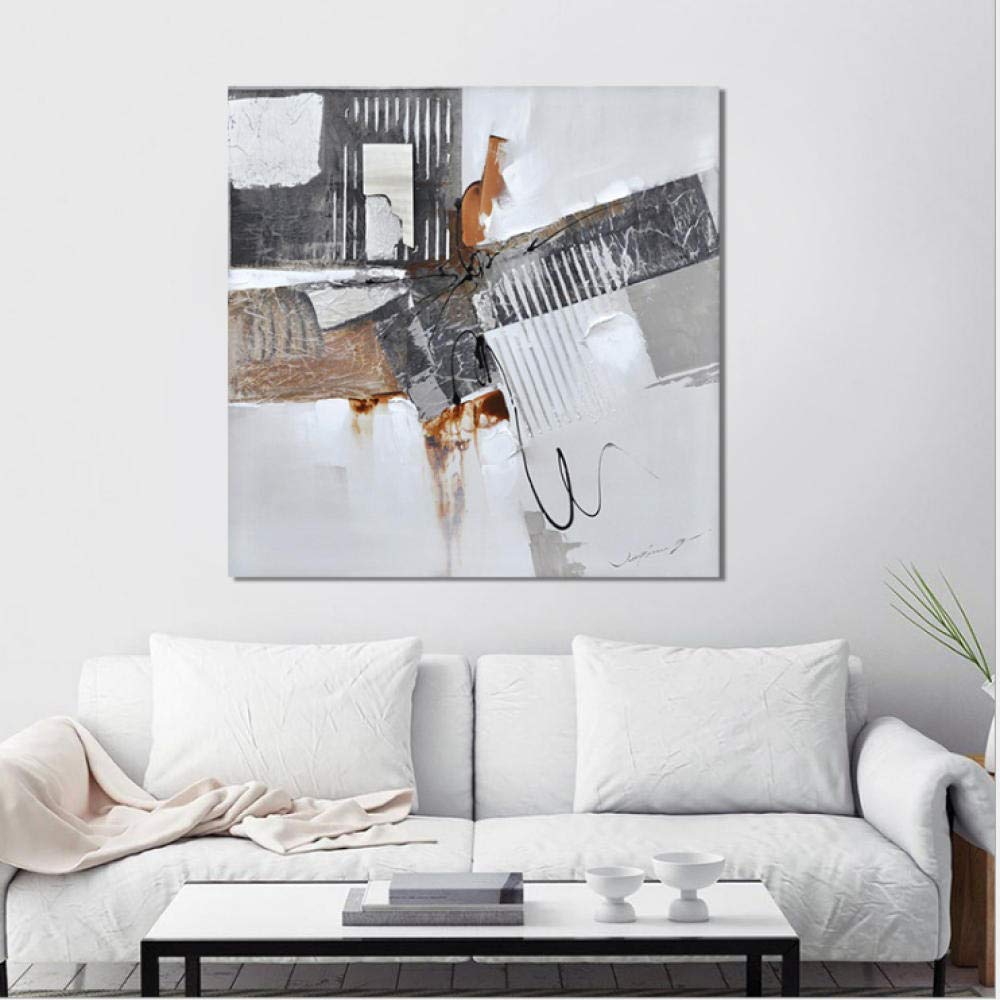 Peinture à l'huile abstraite moderne pour sublimer la décoration de votre salon contemporain