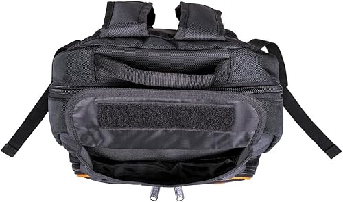 Miniatura 8 de Klein Tools 55475 Mochila de bolsa de herramientas, organizador Tradesman Pro de alta resistencia con 35 bolsillos para herramientas manuales y
