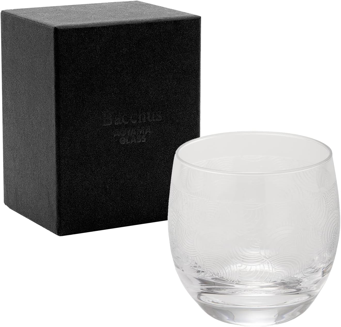 Aoyama Glass AMG-7056-1S Bacchus Japanese Sake Glass, Choko, Cup, Shochu Glass, Approx. 4.3 fl oz (110 ml), Gift Set, Box, Father's Day, Gift, Men's, Blue Sea Wave, Czech Republic