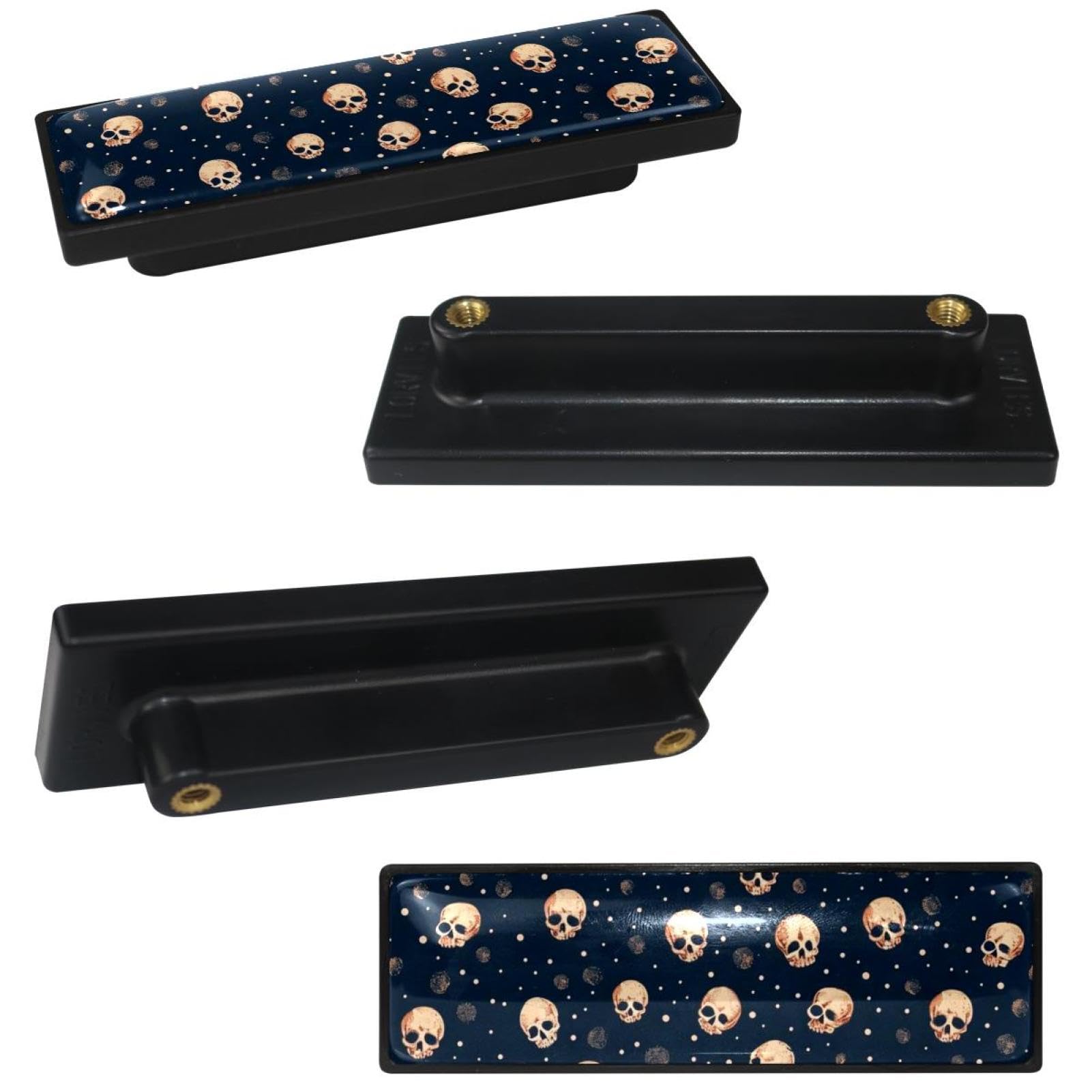 4 Pack 3.6inch Length Black Kitchen Cabinet Knobs Stainless Steel Drawer Knobs Bedroom Dresser Knobs for Men Women Girls, Nursery Knobs