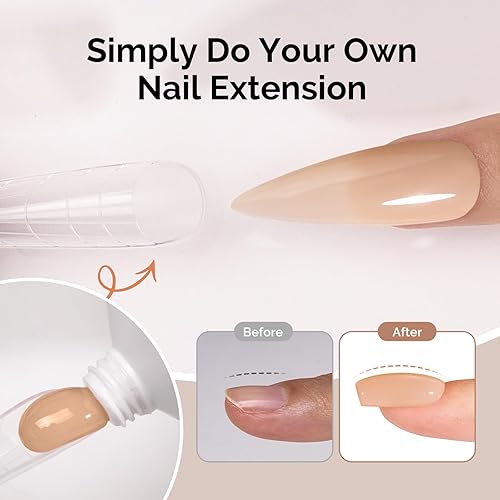 Miniatura 5 de MelodySusie Gel de extensión de uñas polivinílico de 2.12 oz sin hema, secado con lámpara UV, curado, engrosamiento de uñas, diseño de manicura,