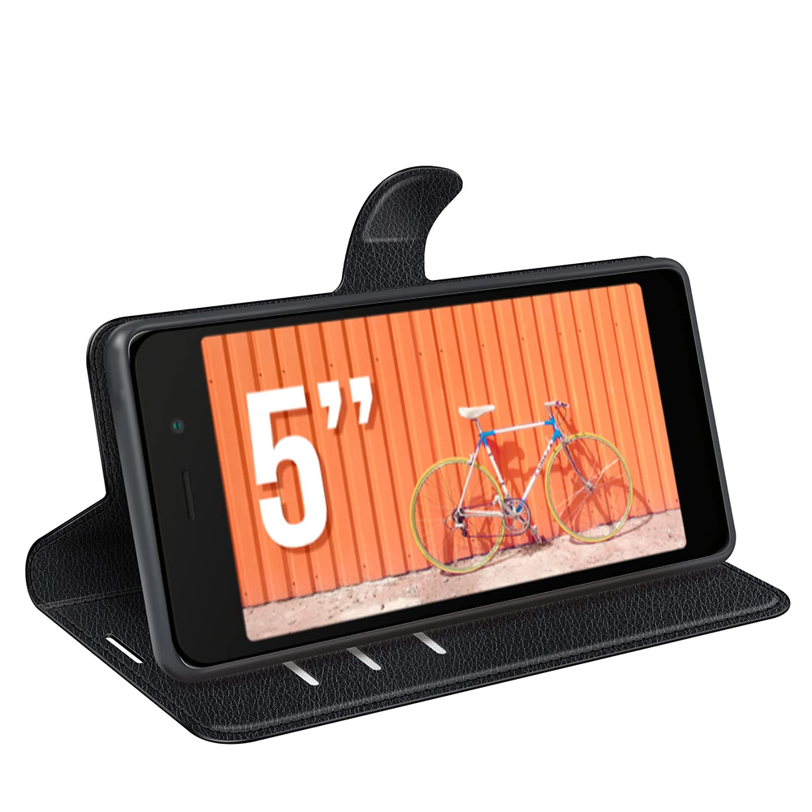 Cover per Wiko Y52 Etui Custodia, con Slot per Schede, Staffa