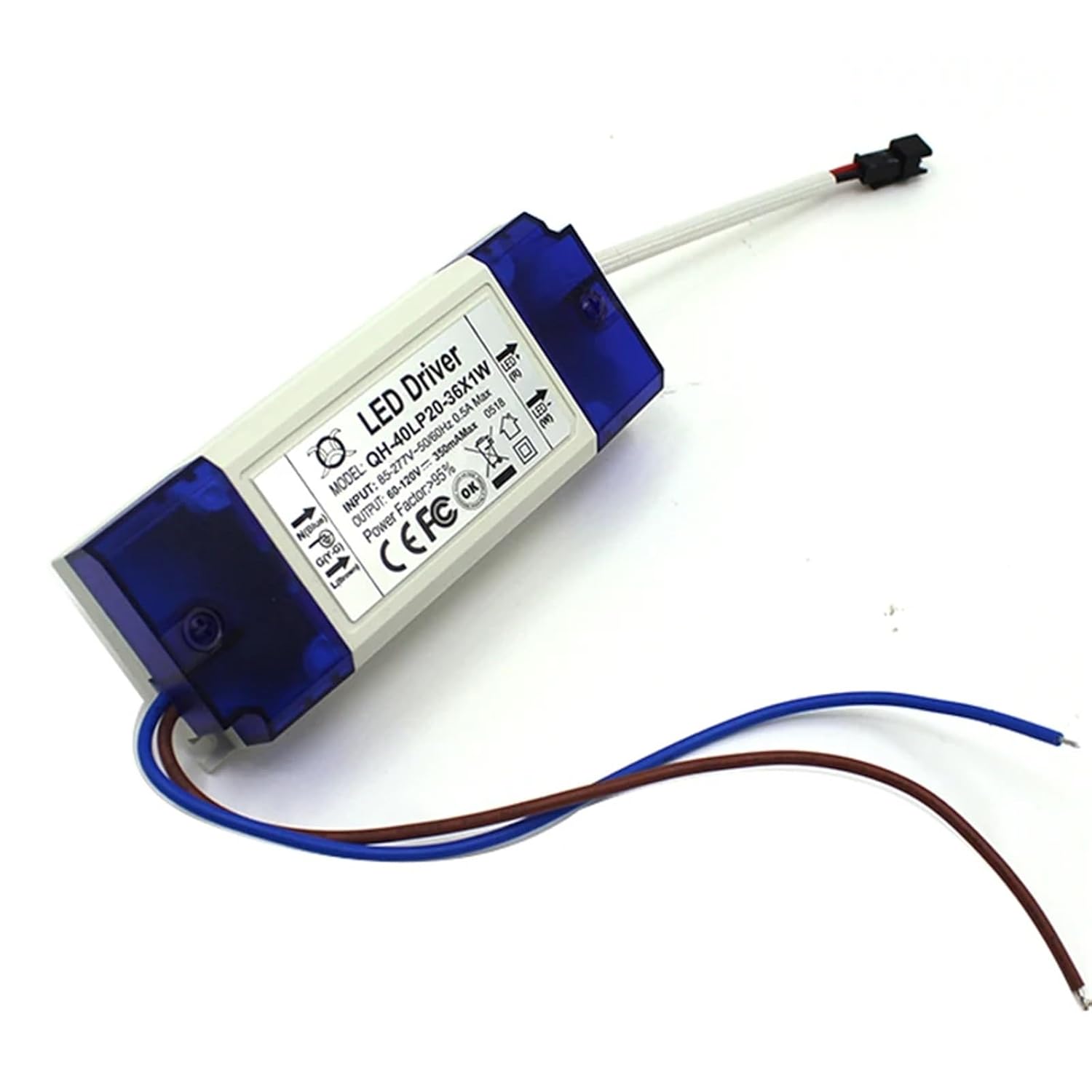 1PCS 20-36x1W 300mA Output 60-120V to Input 85-277V LED Driver Power Supply Transformer Light F 1W High Power led chip
