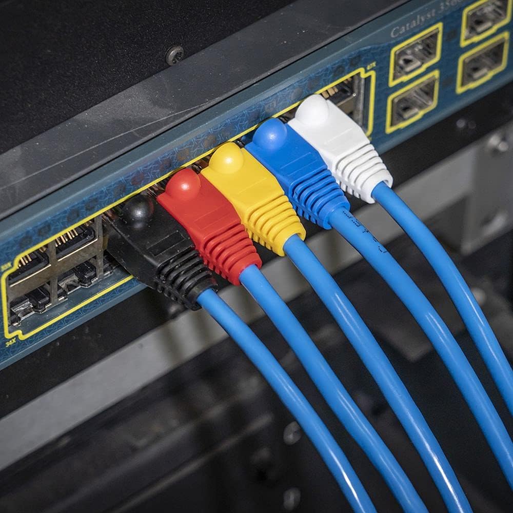 Klein Tools VDV824-650 CAT6 /CAT5e Data Ethernet Network RJ45 Terminated Strain Relief Boots, Latch Protection - Image 4