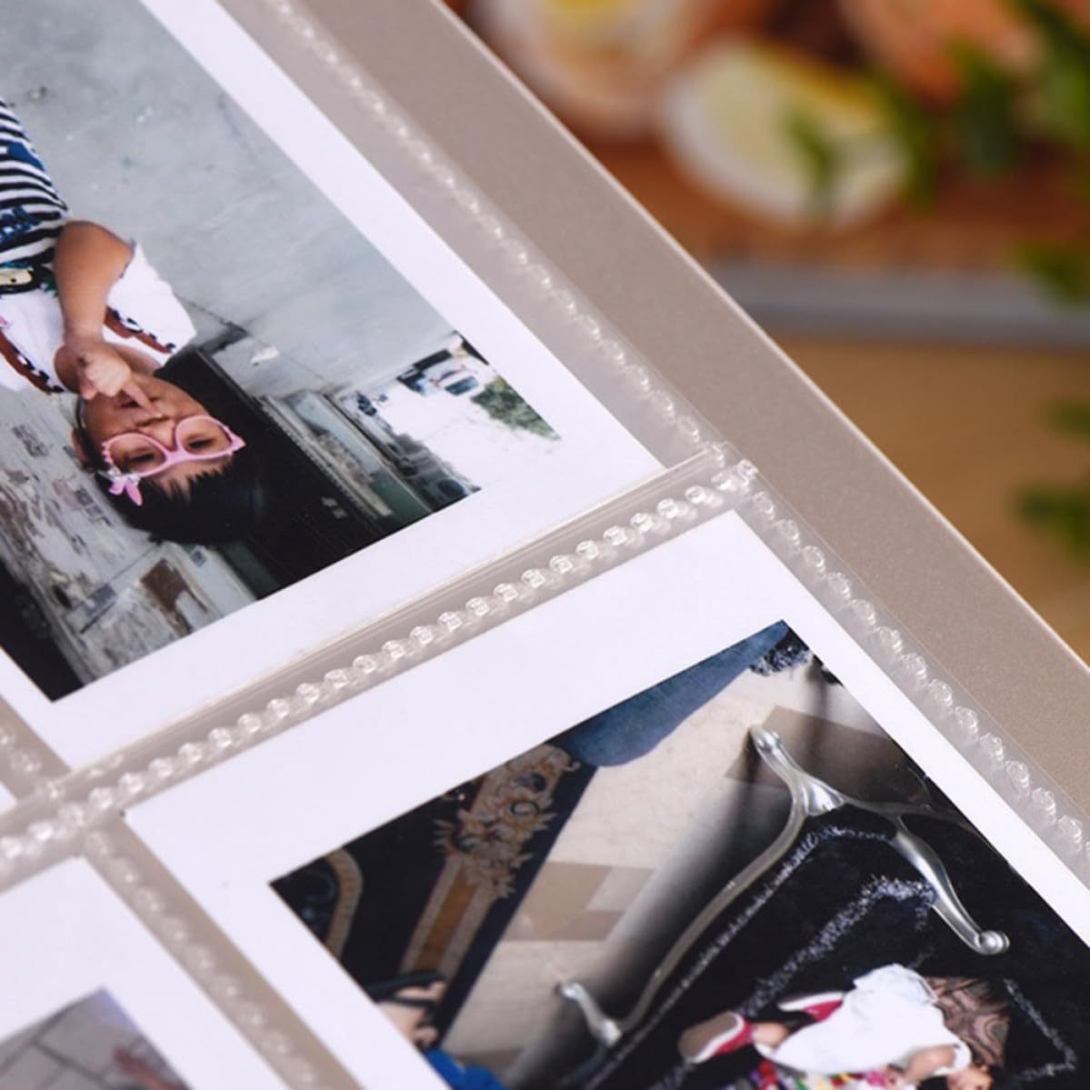 Mini Photo Album with 288 Pockets for Photos and Name Cards