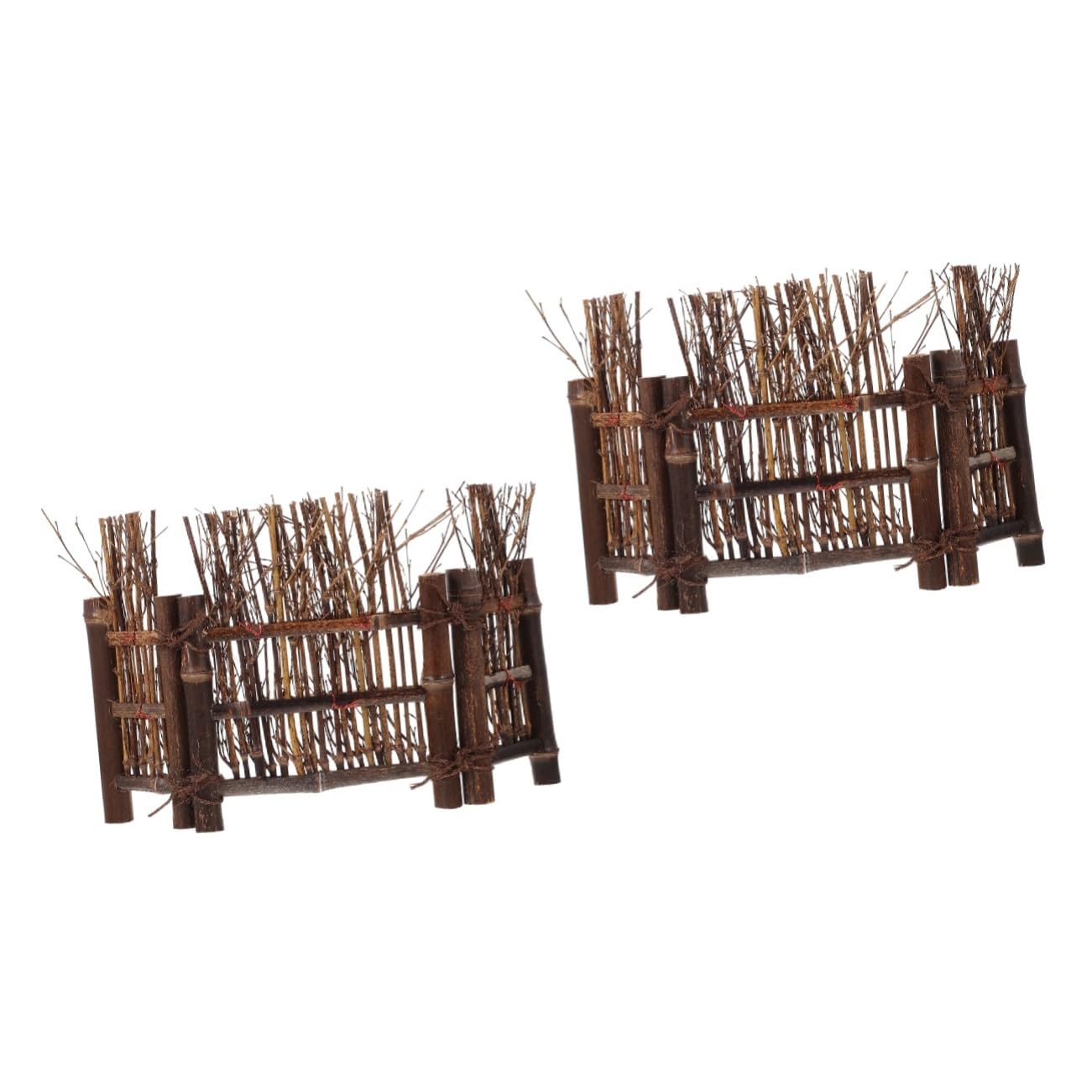 Volets pour accessoire zen BESPORTBLE : écran décoratif naturel haut de gamme en bois, lot de 2
