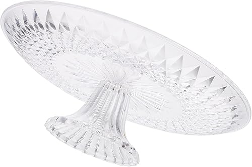 Cabilock Stuff - Soporte para cupcakes, plato de fruta transparente, plato de frutas acrílico, soporte de exhibición de postres para tartas, bandeja