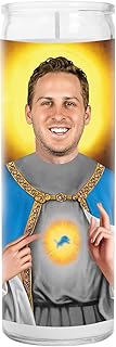 Jared Celebrity Glass Jar Candle – Unscented Handmade Soy Wax Votive Candle – Unique Gift for Lions Fans – Home Decor Sports Collectible for Living Room & Office