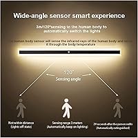 Vista 2 de Lámpara de pared LED con sensor de movimiento, tira de luz de pared lineal, lámpara de pared con sensor de movimiento activado por movimiento