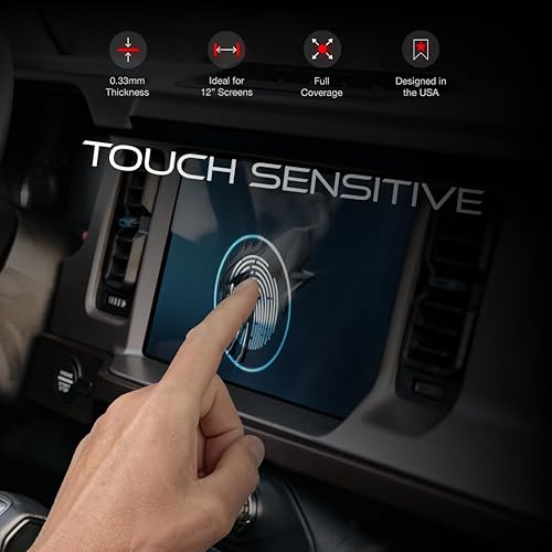 Miniatura 4 de Protector de pantalla para Ford Bronco (2021-2025) SYNC4 - Cristal templado de 12 pulgadas, acabado brillante, antirreflejo, resistente a los