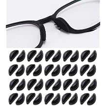 2 3 4 8 16 20 Pairs Eyeglasses Nose Pads, Stick On 3.5 mm Thickness Adhesive,Soft Silicone Comfort Anti Slip Flexible Nose Pieces for Glasses Sunglasses Reading Glasses Kits 20 Pairs Black