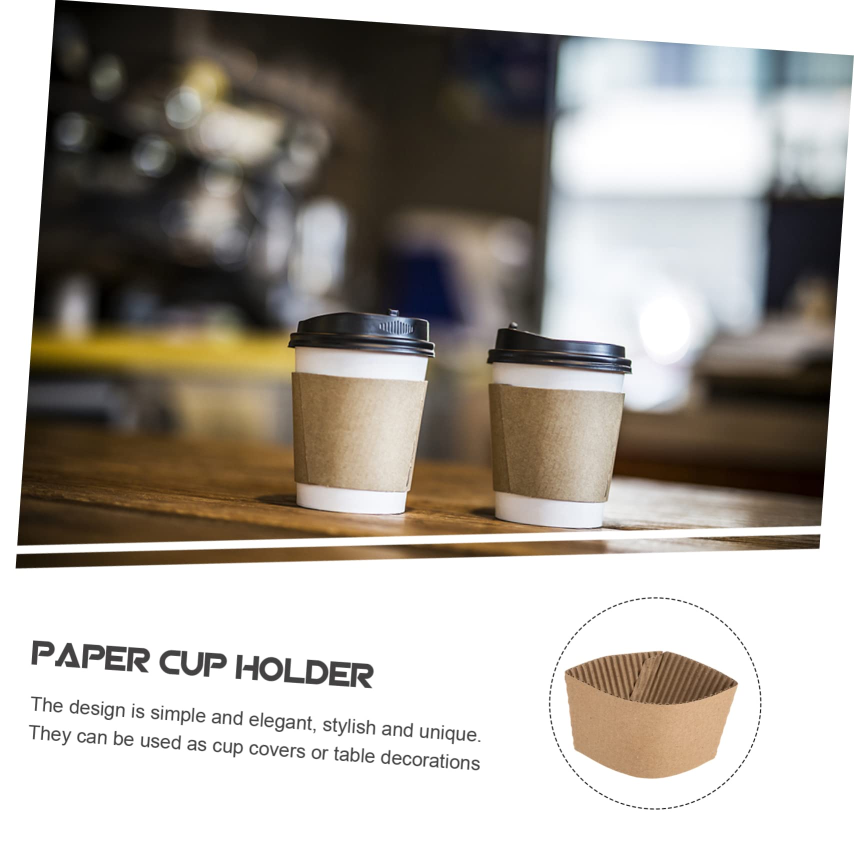 Healvian Manga De Taza De Café De Cartón Ondulado Pack De 100 Protector Antideslizante Y Resistente Al Calor Para Vasos Para Llevar En Hogar Y Cafetería