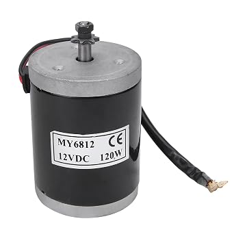 Brushed Motor, MY6812 12V 120W High Speed Small Brush Motor with Belt Pulley Electric Scooter Ebike Controller Accessory
