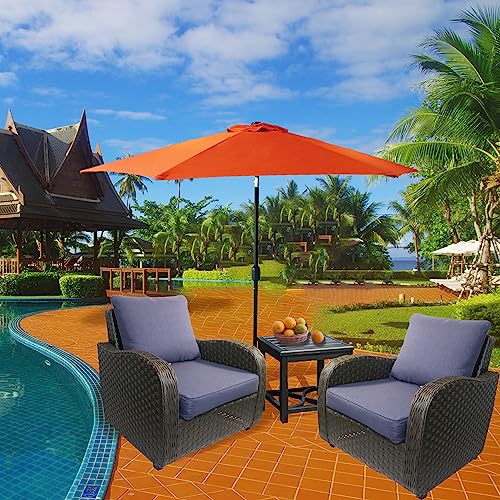 Sunshine Outdoor Indoor/Outdoor 24"X24"X4.7" Deep Seat Patio Cushions :Resilient Foam Filling,All Weather Resistant Patio Cushionspatio Furniture 3-Year Color Fastness,Sky 2 Sets/Package #TOP5