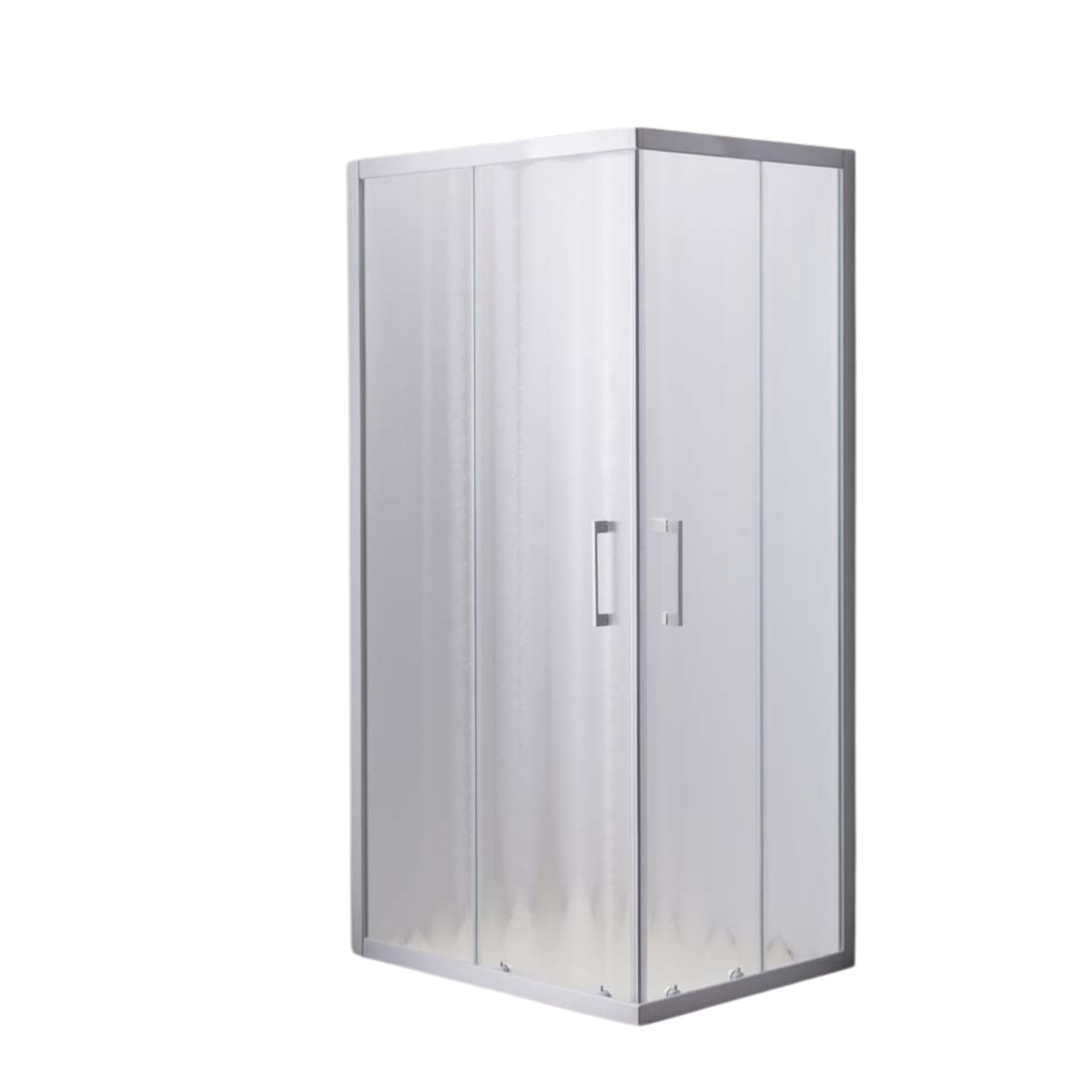 DocciaSì® - Box Doccia Angolare 70x90 cm con Porta Scorrevole, Vetro Piumato Bianco da 6 mm e Profili in Alluminio Verniciati, Design Moderno e Reversibile per Bagno e Cabina Doccia