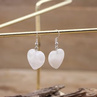 Natural Stone Quartz Earrings Pink Crystal Dangle Earring Earring Earring Female Party Wedding,White Crystal